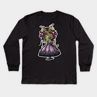 Froggy Goat Demon Kids Long Sleeve T-Shirt